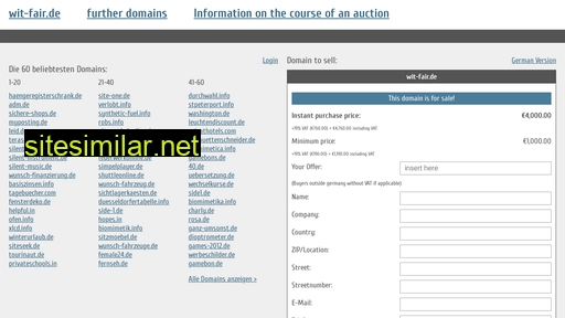 wit-fair.de.domain-auktionen.info alternative sites