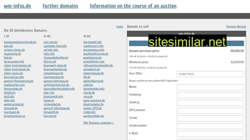 wm-infos.de.domain-auktionen.info alternative sites