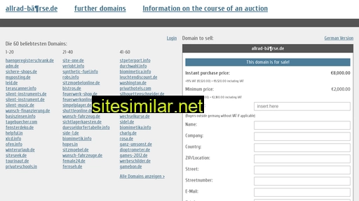 allrad-börse.de.domain-auktionen.info alternative sites