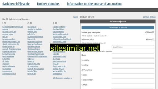darlehen-börse.de.domain-auktionen.info alternative sites