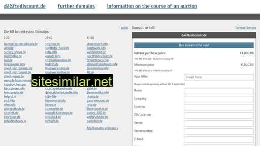 düftediscount.de.domain-auktionen.info alternative sites