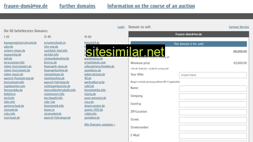 frauen-domäne.de.domain-auktionen.info alternative sites