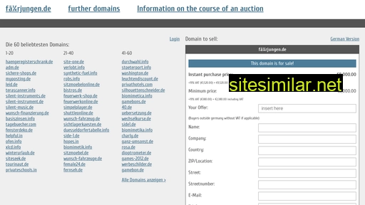 fürjungen.de.domain-auktionen.info alternative sites