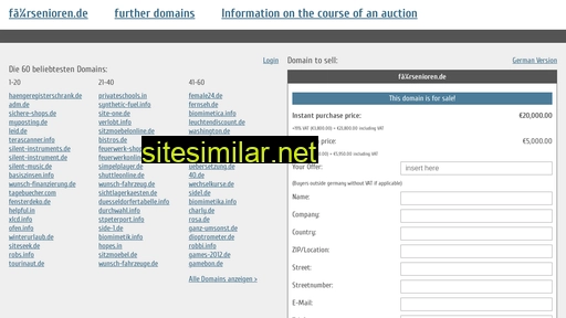 fürsenioren.de.domain-auktionen.info alternative sites