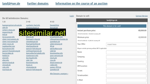 landjäger.de.domain-auktionen.info alternative sites