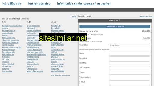 lcd-börse.de.domain-auktionen.info alternative sites