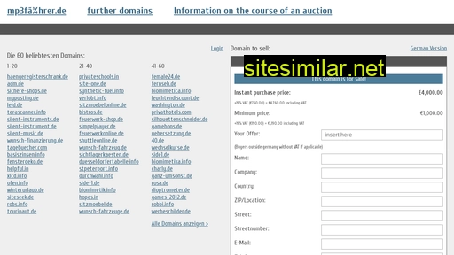 mp3führer.de.domain-auktionen.info alternative sites