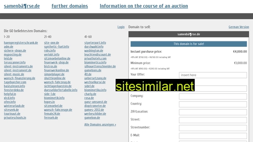 samenbörse.de.domain-auktionen.info alternative sites