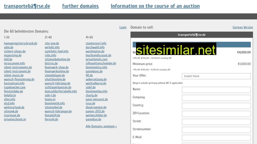 transportebörse.de.domain-auktionen.info alternative sites