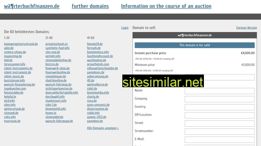 wörterbuchfinanzen.de.domain-auktionen.info alternative sites