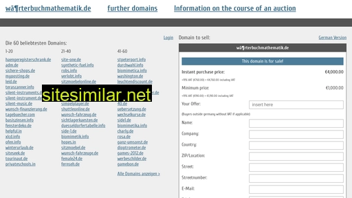 wörterbuchmathematik.de.domain-auktionen.info alternative sites
