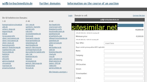 wörterbuchmedizin.de.domain-auktionen.info alternative sites