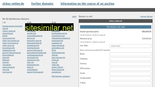 zirkus-online.de.domain-auktionen.info alternative sites