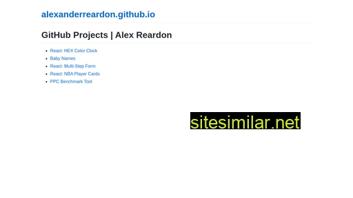 alexanderreardon.github.io alternative sites
