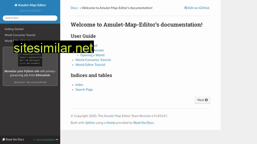 amulet-map-editor.readthedocs.io alternative sites