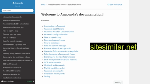 anaconda-installer.readthedocs.io alternative sites