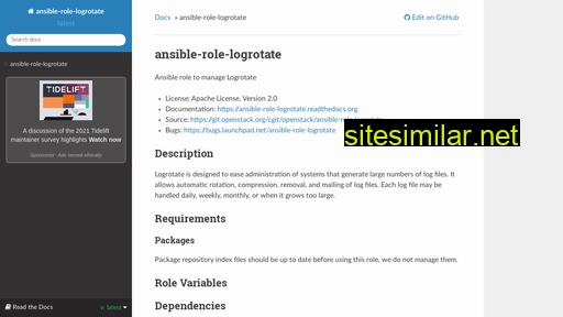 ansible-role-logrotate.readthedocs.io alternative sites
