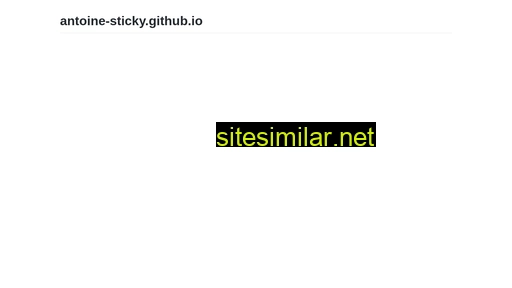 Antoine-sticky similar sites