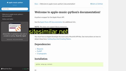 apple-music-python.readthedocs.io alternative sites