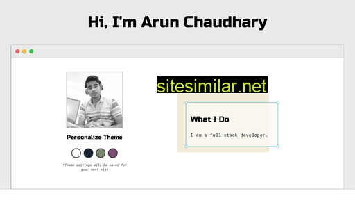 arunchaudharyweb.github.io alternative sites