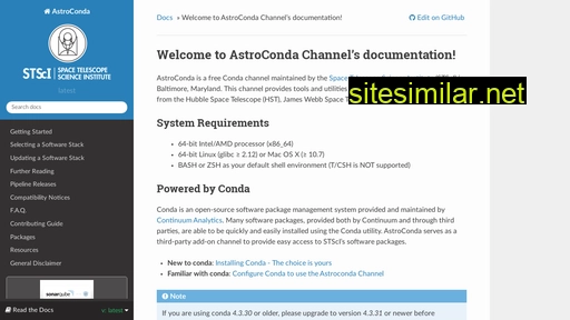 astroconda.readthedocs.io alternative sites