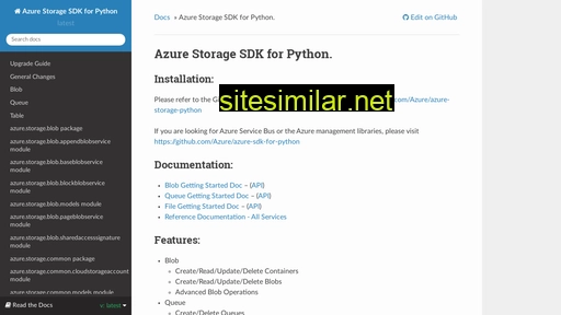 Azure-storage similar sites