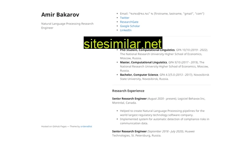Bakarov similar sites