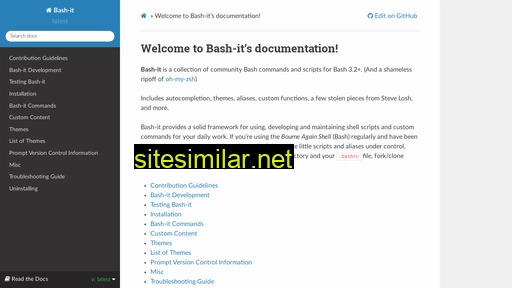 bash-it.readthedocs.io alternative sites