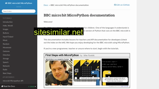 bbcmicrobitmicropython.readthedocs.io alternative sites