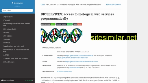 bioservices.readthedocs.io alternative sites