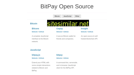 bitpay.github.io alternative sites