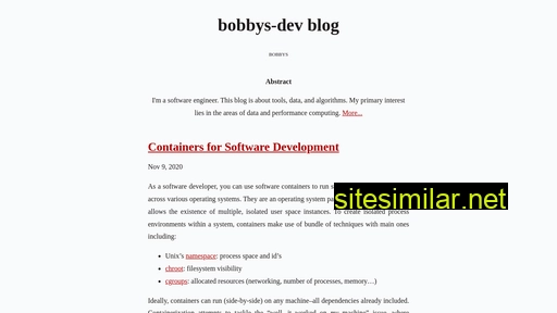 bobbys-dev.github.io alternative sites