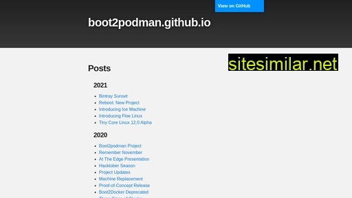boot2podman.github.io alternative sites