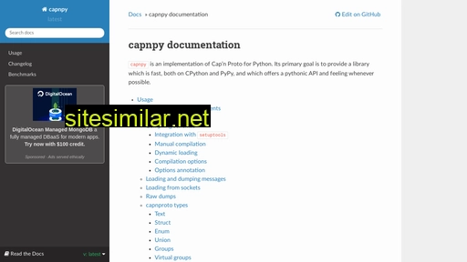 Capnpy similar sites
