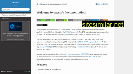 cassis.readthedocs.io alternative sites
