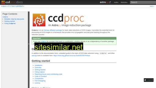ccdproc.readthedocs.io alternative sites