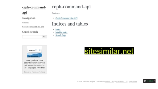 ceph-command-api.readthedocs.io alternative sites