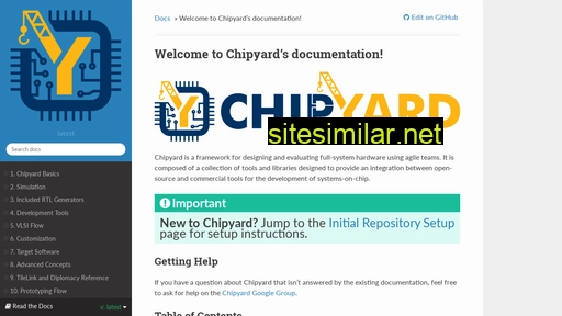 chipyard.readthedocs.io alternative sites
