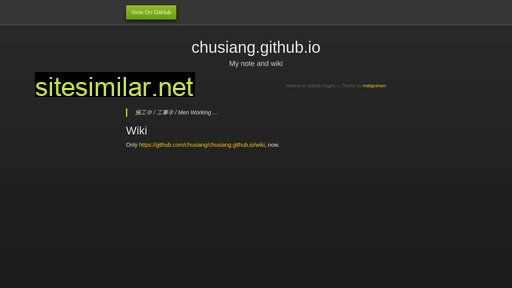 chusiang.github.io alternative sites