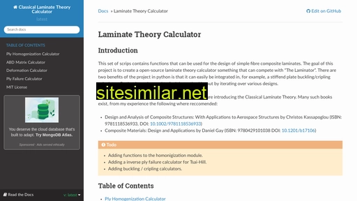 Classical-composite-laminate-theory-calculator similar sites