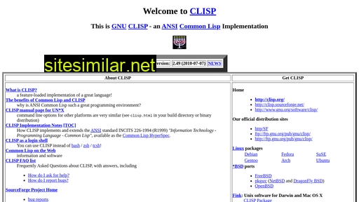 clisp.sourceforge.io alternative sites