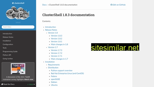 clustershell.readthedocs.io alternative sites