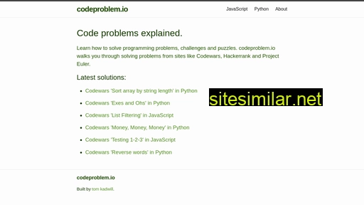 codeproblem.io alternative sites