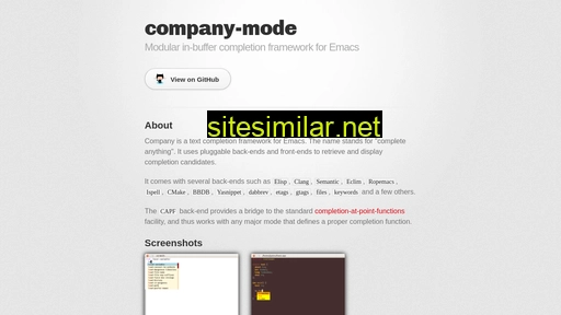 company-mode.github.io alternative sites
