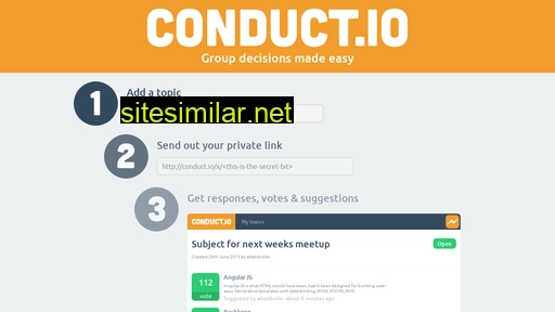 Conduct similar sites