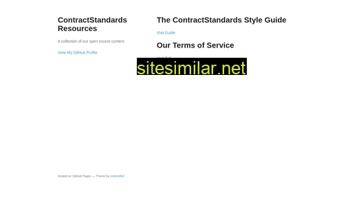 contractstandards.github.io alternative sites