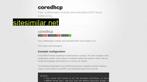 Coredhcp similar sites