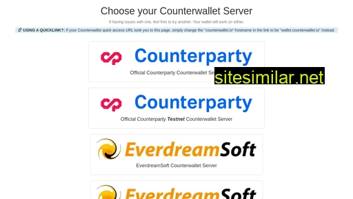 counterwallet.io alternative sites