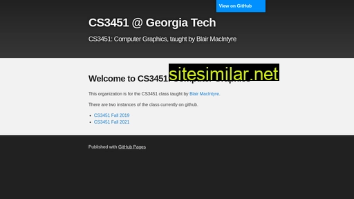 cs3451.github.io alternative sites