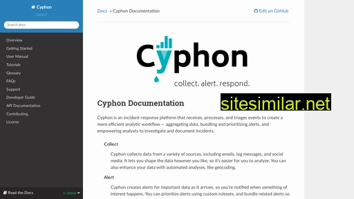 cyphon.readthedocs.io alternative sites